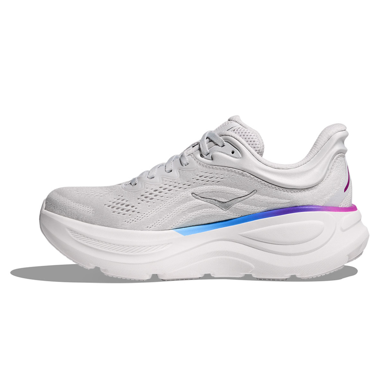 ★HOKA(W)★Bondi 9 Running Shoes★Cosmic Grey HOKA Women's Bondi 9 Cosmic Grey/White Running Shoes - Free