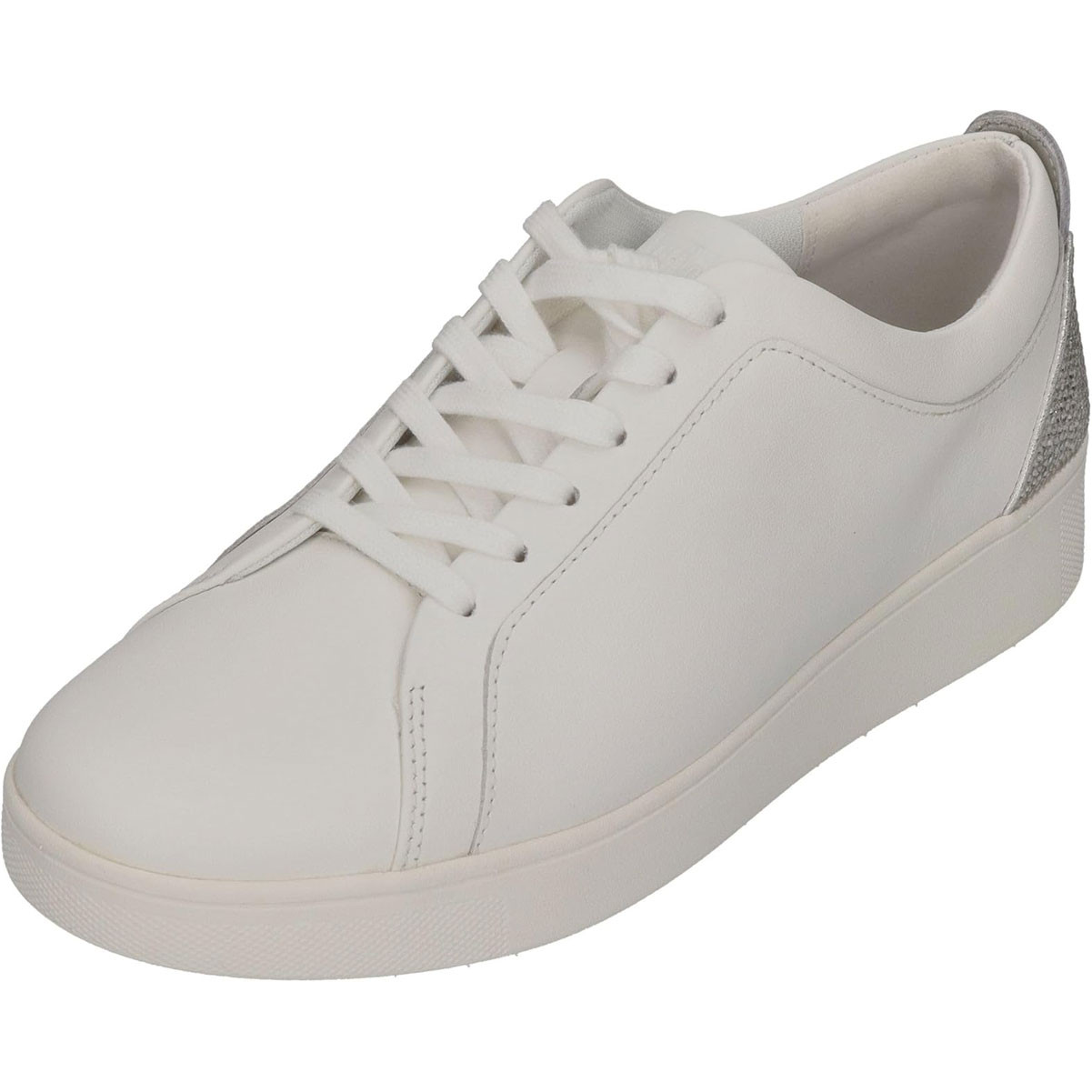 FITFLOP Womens Rally Crystal-Backtab Leather Sneakers - Free Shipping