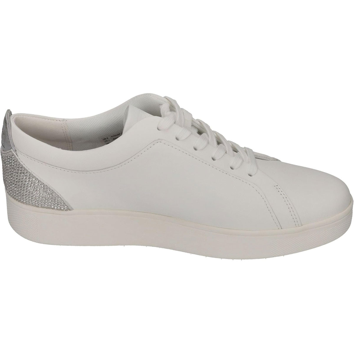 FITFLOP Womens Rally Crystal-Backtab Leather Sneakers - Free Shipping