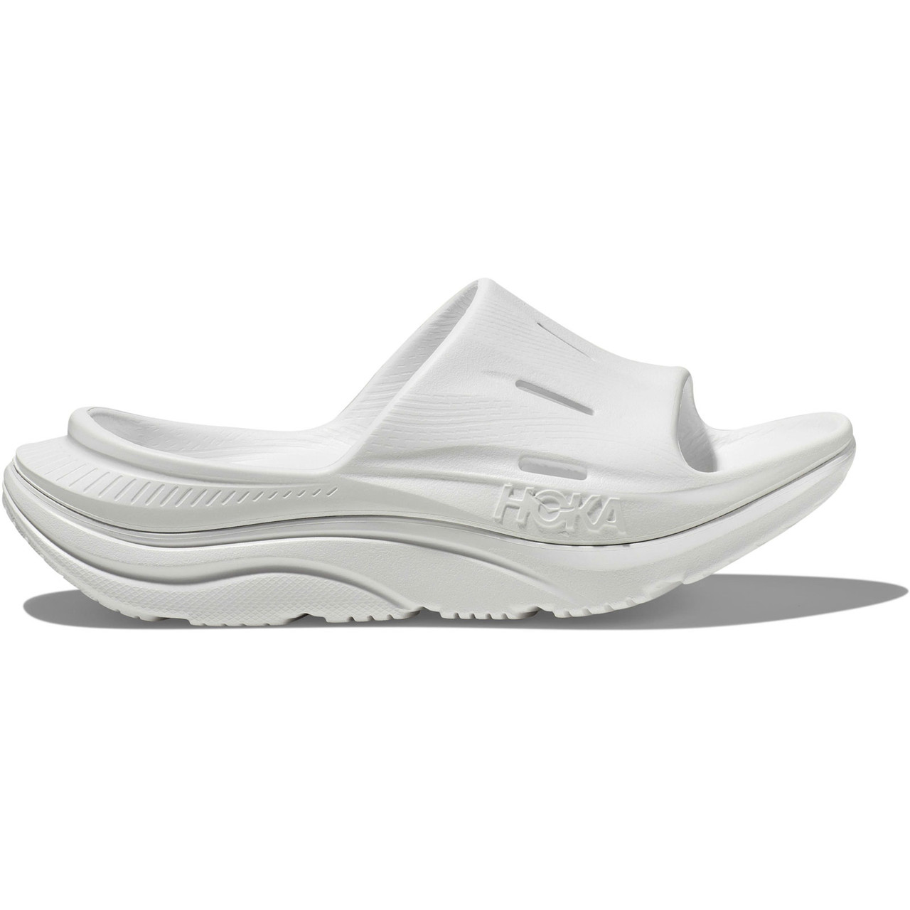 HOKA Unisex Ora Recovery Slide 3 White/White Sandals - Free Shipping