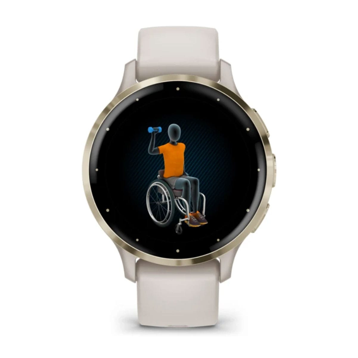 GARMIN Venu 3S Ivory/Cream Gold Smartwatch (010-02785-04) - Free 