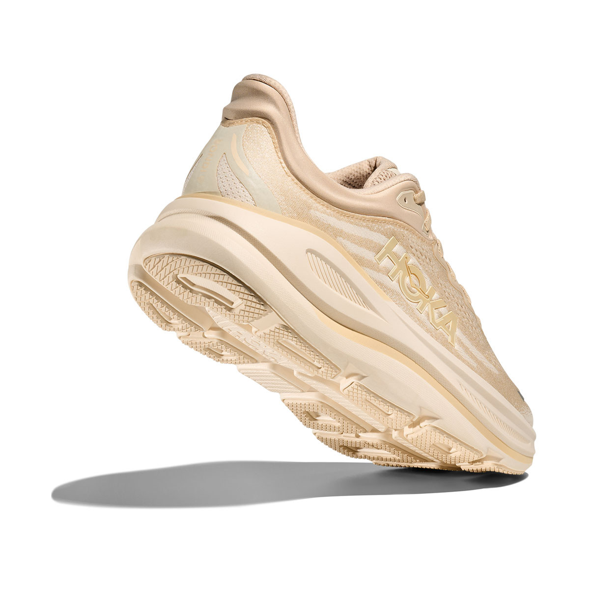 HOKA Men's Bondi 9 Oatmeal/Oat Milk Running Shoes - Free Shipping