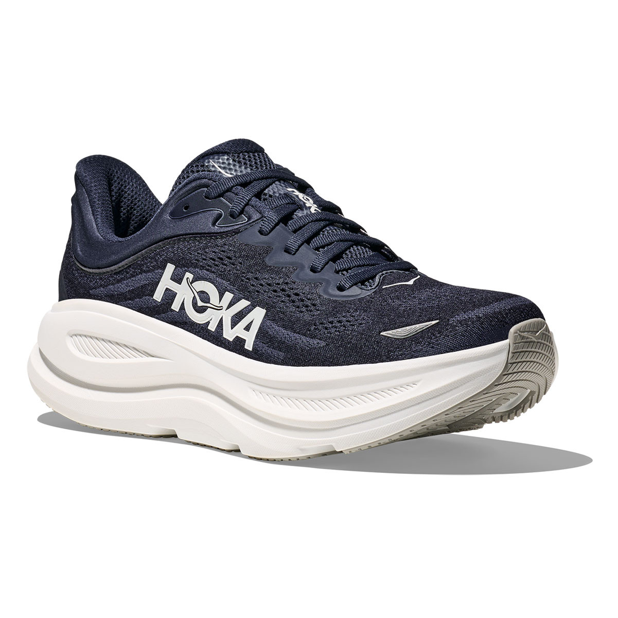 HOKA Men's Bondi 9 Wide Varsity Navy/White Running Shoes - Free