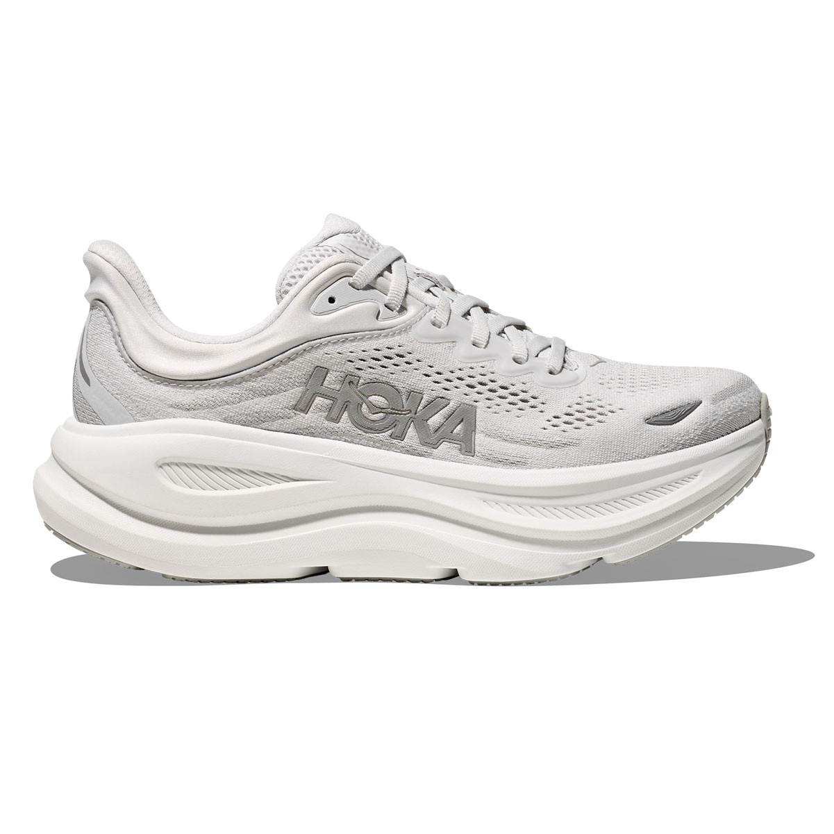 HOKA W BONDI 9 WIDE 25cm スニーカースターダストシルバー HOKA Women's Bondi 9 Wide Stardust/Silver Running Shoes - Free
