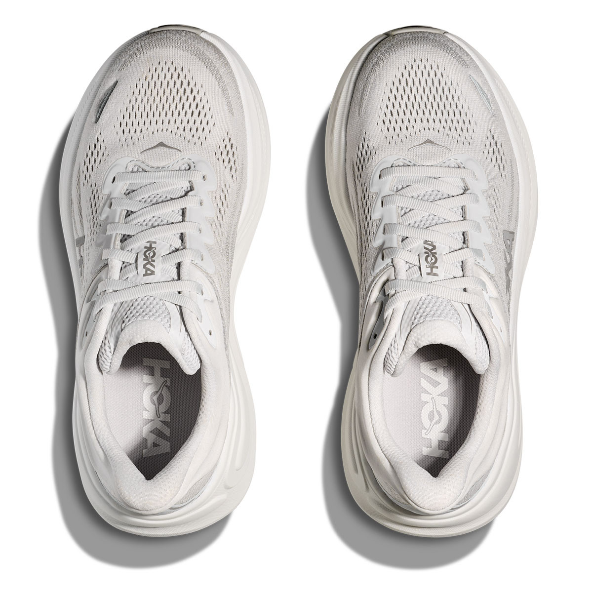 HOKA W BONDI 9 WIDE 25cm スニーカースターダストシルバー HOKA Women's Bondi 9 Wide Stardust/Silver Running Shoes - Free
