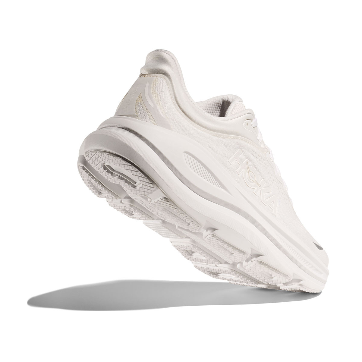HOKA Women's Bondi 9 Wide White/White Running Shoes - Free Shipping
