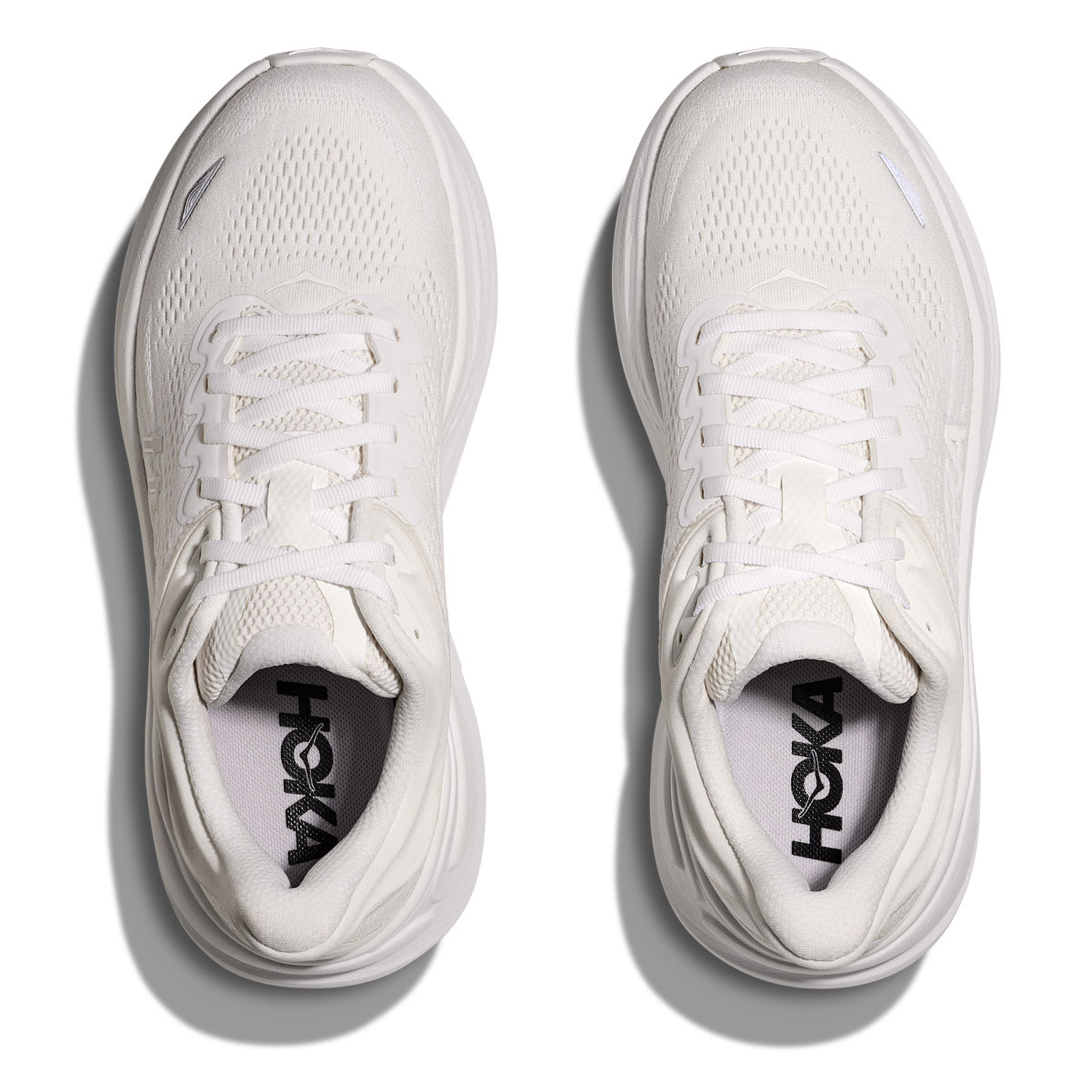HOKA Women's Bondi 9 Wide White/White Running Shoes - Free Shipping