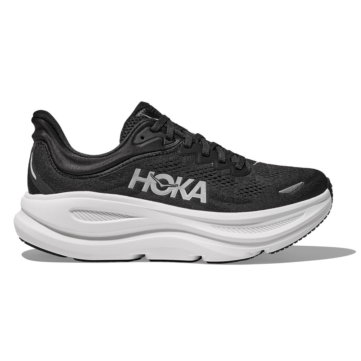 HOKA Women's Bondi 9 X-Wide Black/White Running Shoes - Free Shipping
