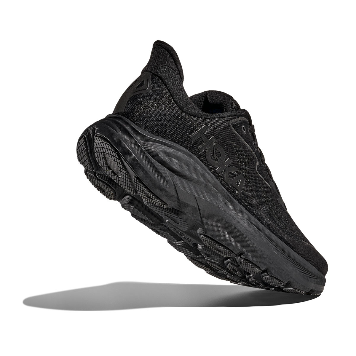 HOKA Men's Clifton 10 Black/Black Running Shoes - Free Shipping