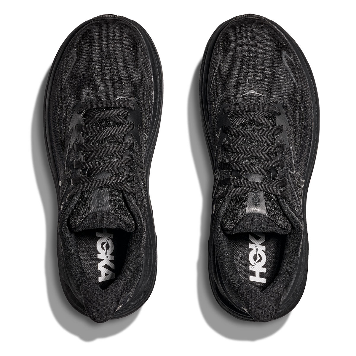 HOKA Men's Clifton 10 Black/Black Running Shoes - Free Shipping