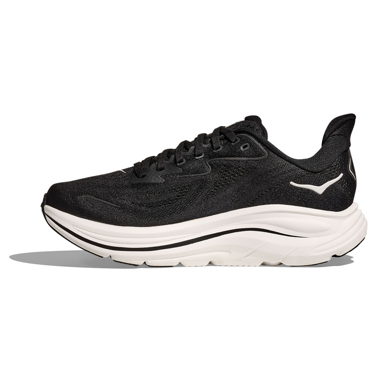 HOKA Men's Clifton 10 Black/White Running Shoes - Free Shipping