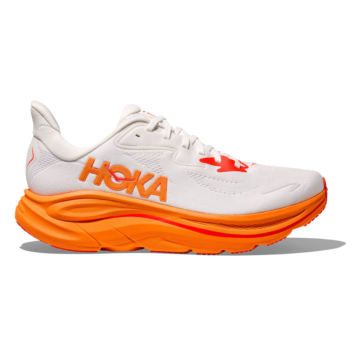 HOKA Men's Clifton 10 Frost/Orange Zest Running Shoes Free Shipping