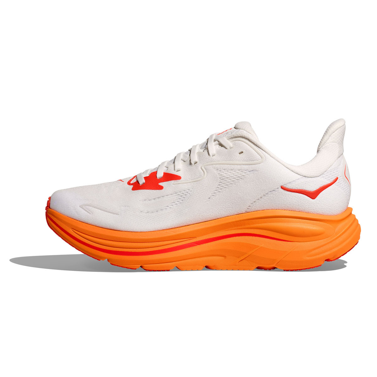 HOKA Men's Clifton 10 Frost/Orange Zest Running Shoes - Free Shipping