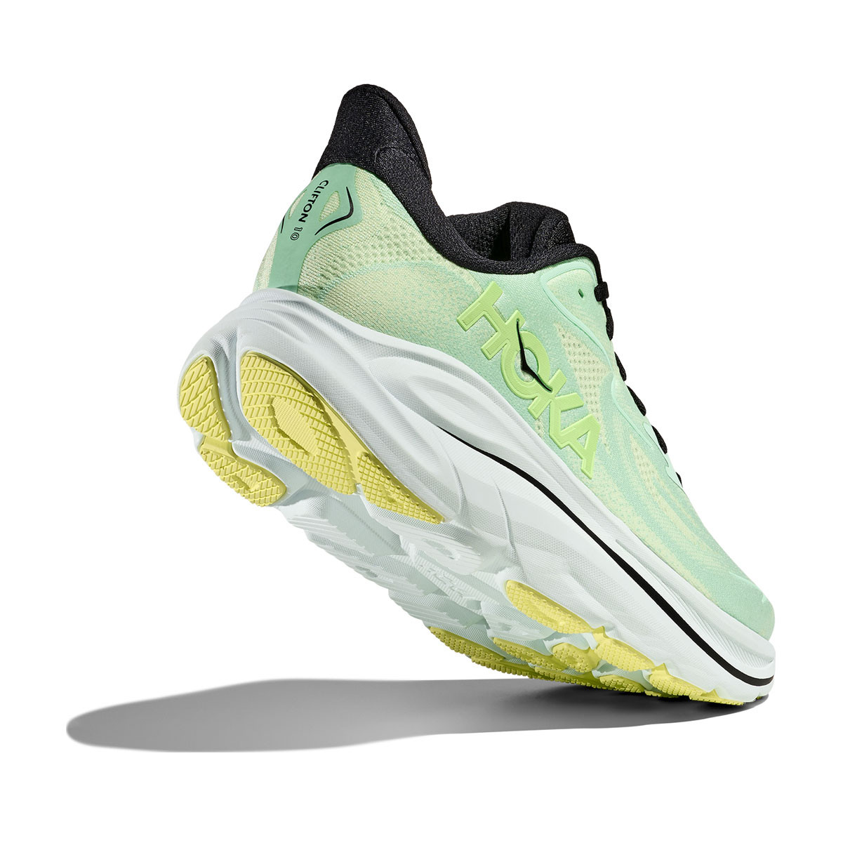 HOKA Men's Clifton 10 Mint Fluorite/Luna Moth Running Shoes - Free