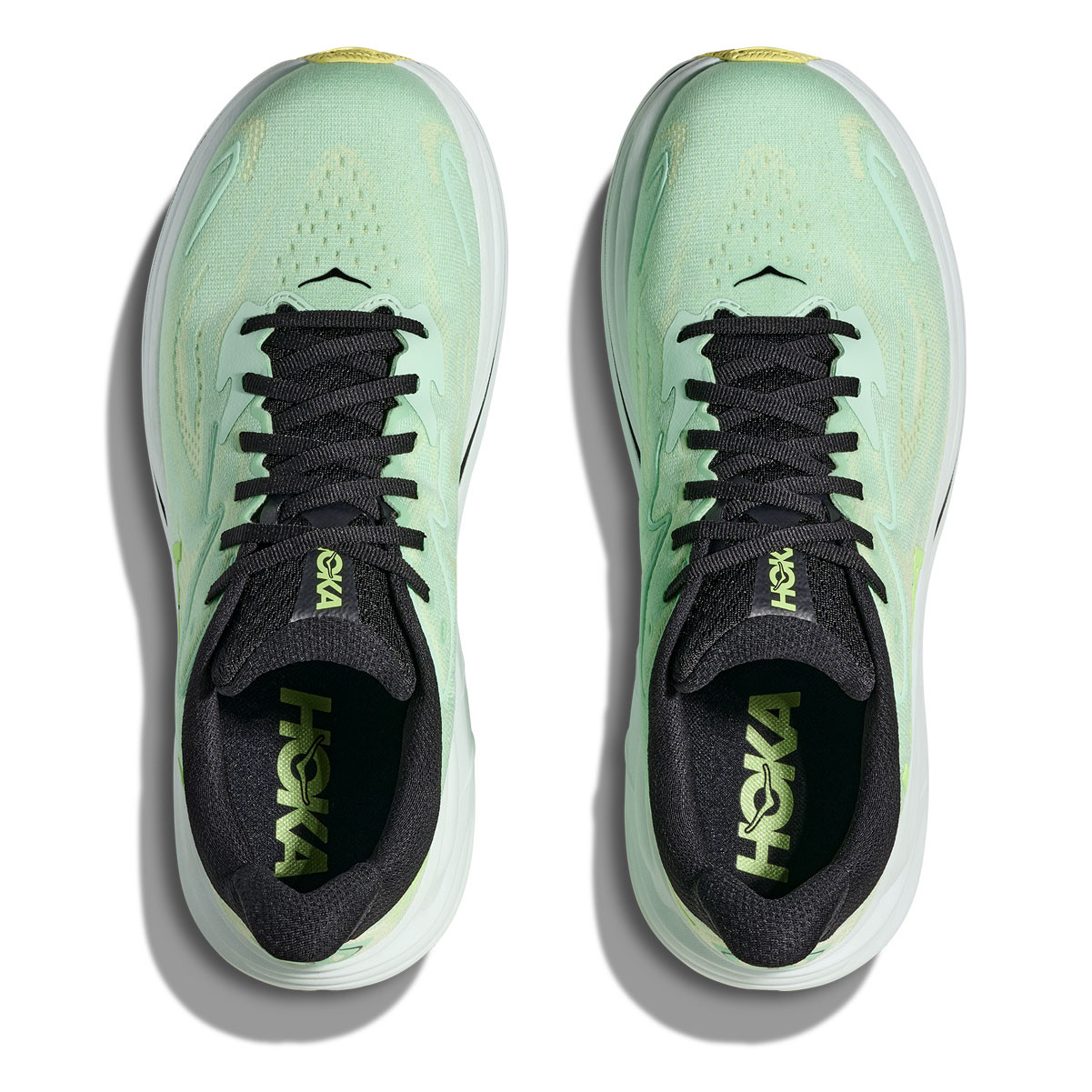 HOKA Men's Clifton 10 Mint Fluorite/Luna Moth Running Shoes - Free