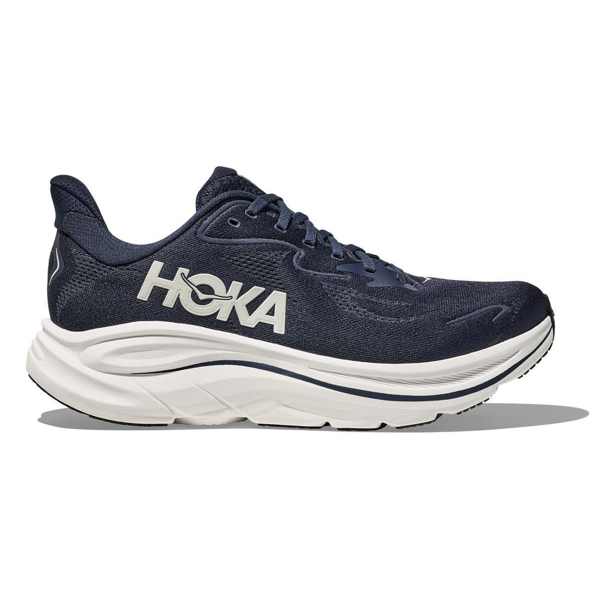 HOKA Men's Clifton 10 Navy/White Running Shoes - Free Shipping