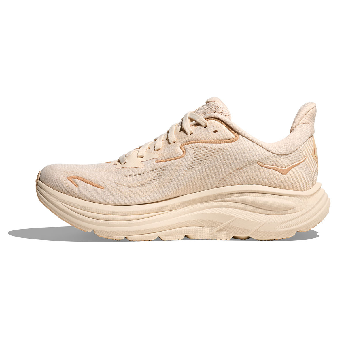 HOKA Women's Clifton 10 Wide Vanilla/Birch Running Shoes - Free