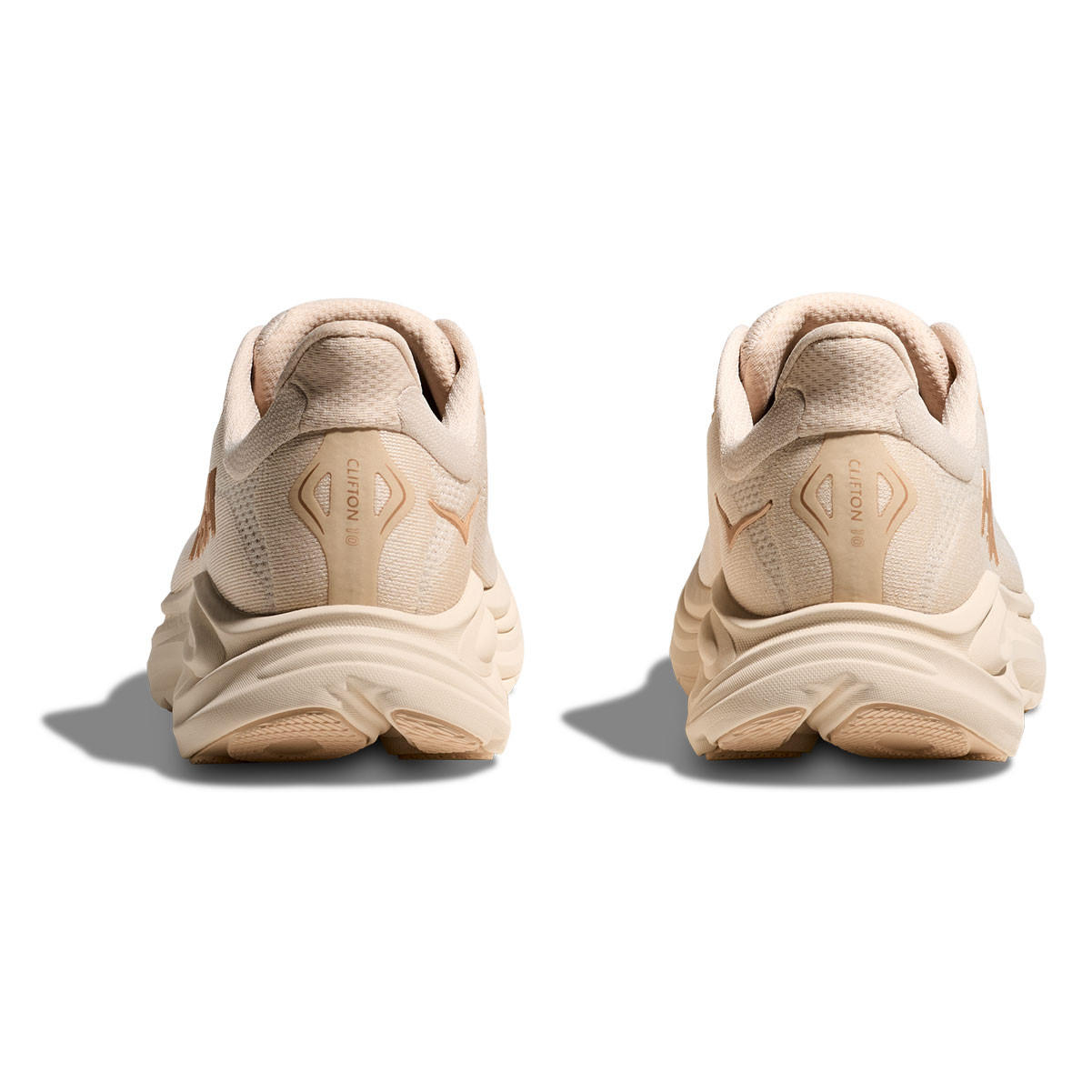 HOKA Women's Clifton 10 Wide Vanilla/Birch Running Shoes - Free