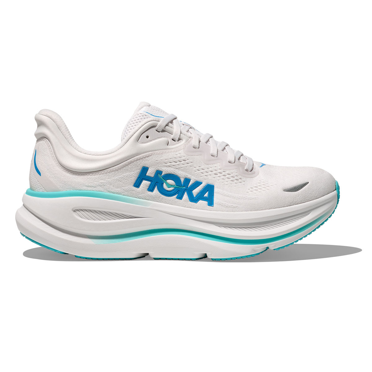 HOKA Men's Bondi 9 White/Hoka Blue Running Shoes - Free Shipping