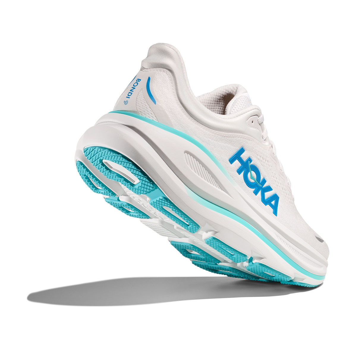HOKA Men's Bondi 9 White/Hoka Blue Running Shoes - Free Shipping
