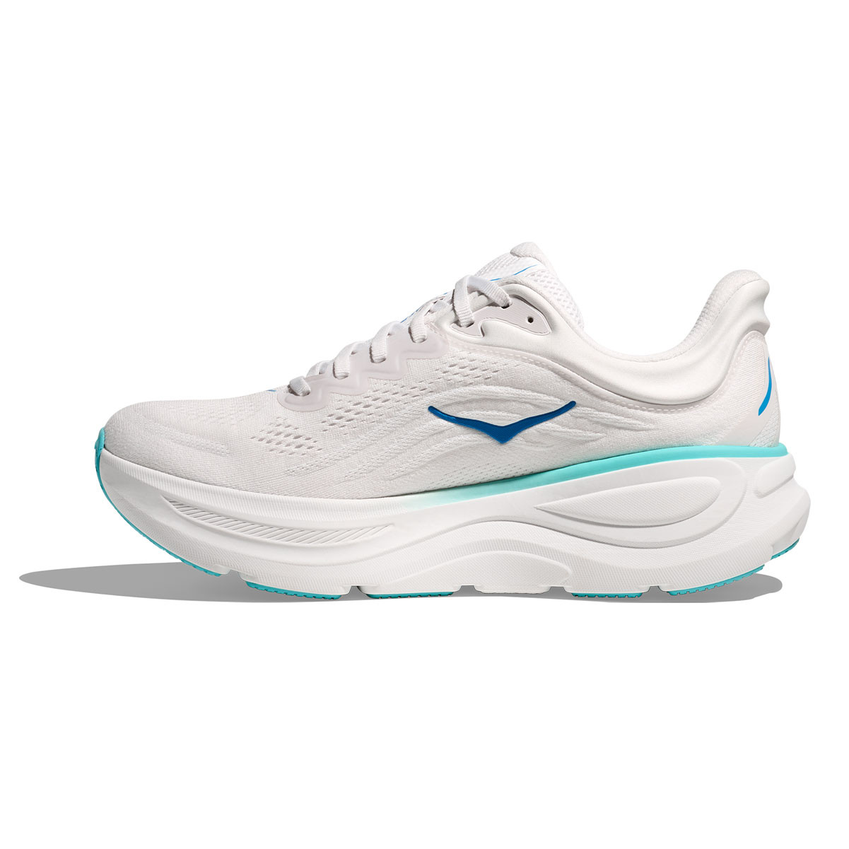 HOKA Men's Bondi 9 White/Hoka Blue Running Shoes - Free Shipping
