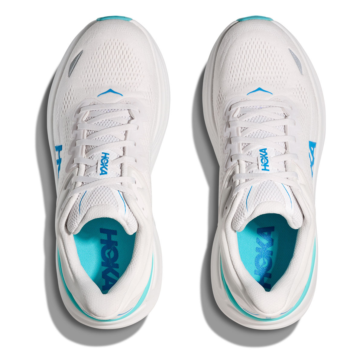 HOKA Men's Bondi 9 White/Hoka Blue Running Shoes - Free Shipping