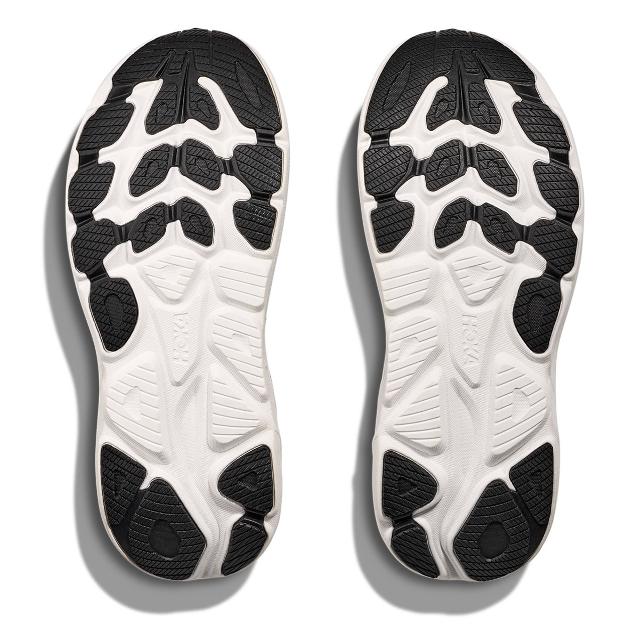 HOKA Men's Clifton 10 Wide Black/White Running Shoes - Free