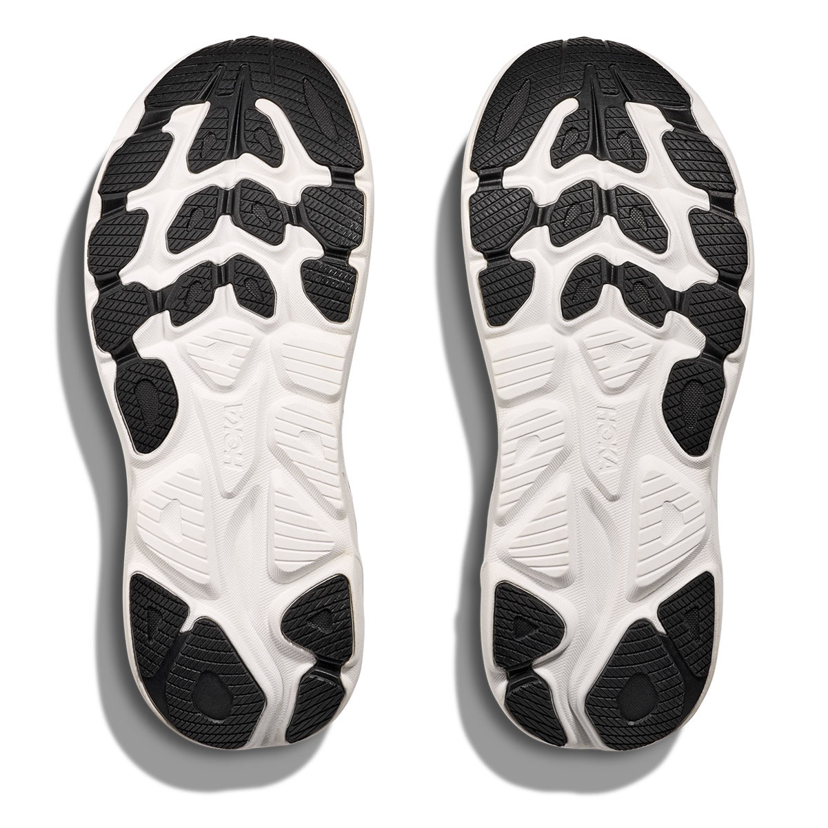 HOKA Women's Clifton 10 Wide Black/White Running Shoes - Free Shipping