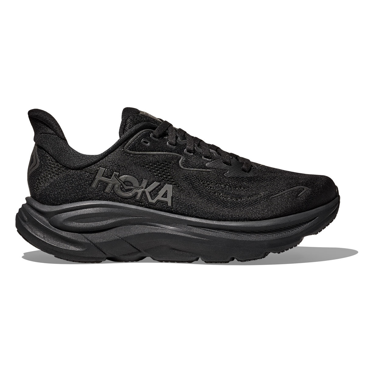 HOKA Men's Clifton 10 X-Wide Black/Black Running Shoes - Free Shipping