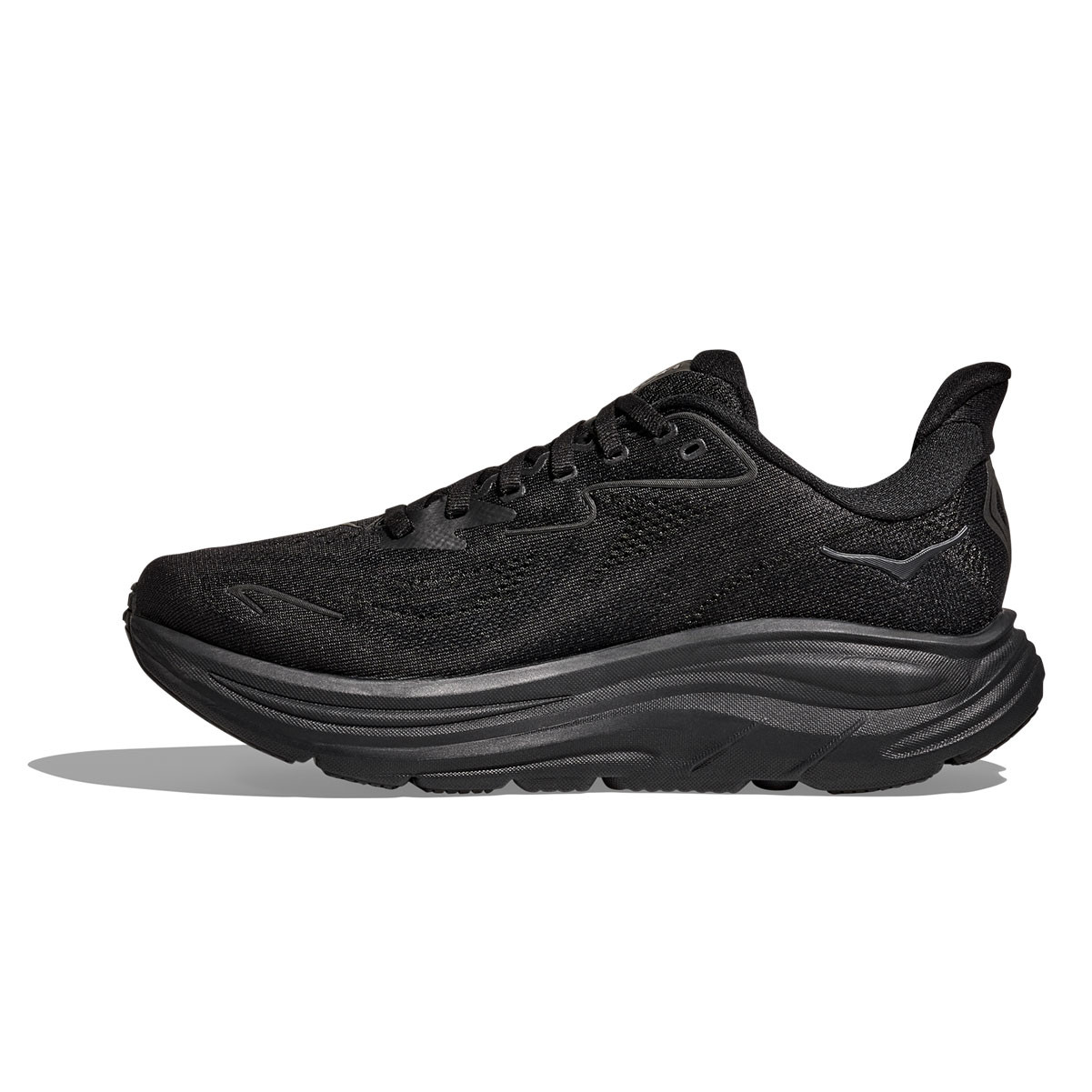 HOKA Men's Clifton 10 X-Wide Black/Black Running Shoes - Free Shipping