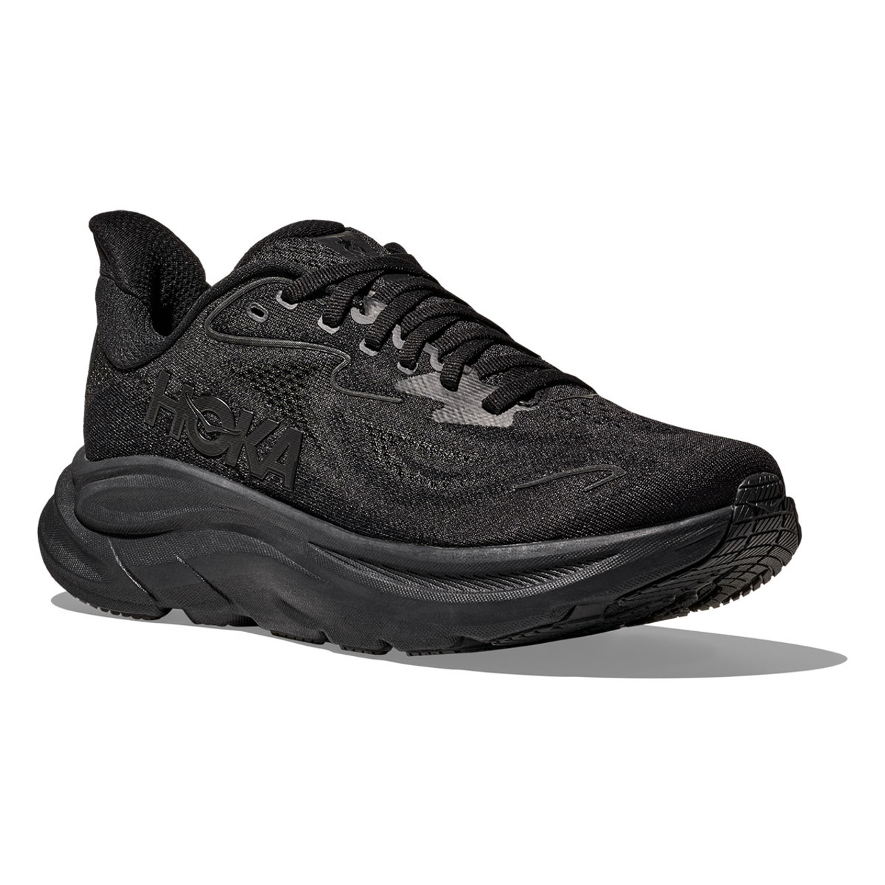HOKA CLIFTON 10 ブラック ワイド 23.5 HOKA Women's Clifton 10 X-Wide Black/Black Running Shoes