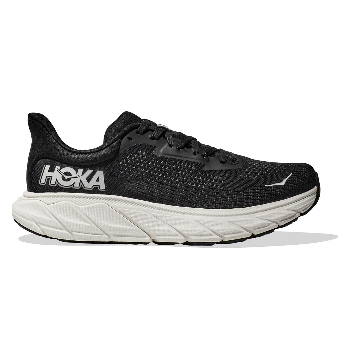 HOKA Women's Arahi 7 Wide Black/White Running Shoes (1147890-BWHT
