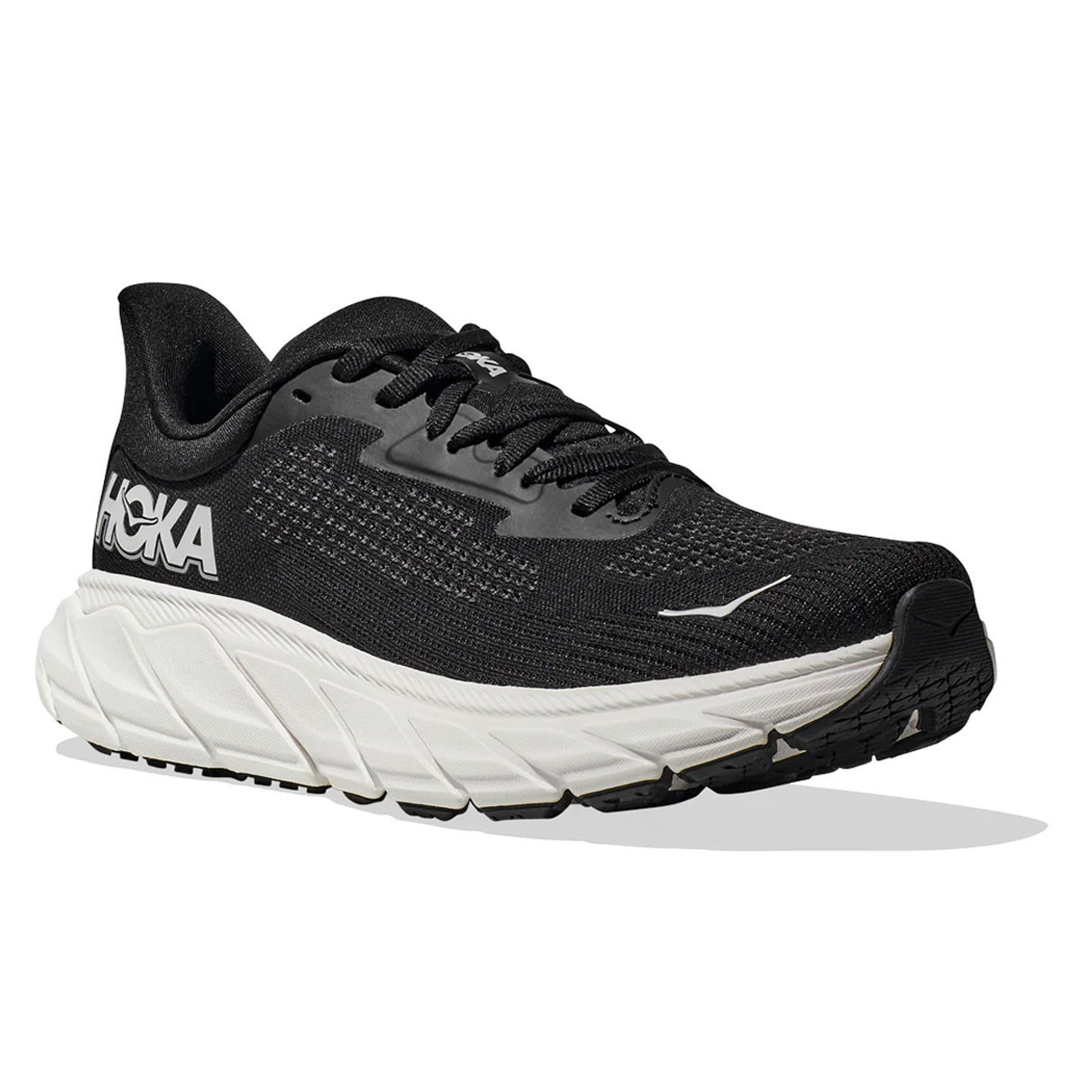 HOKA Women's Arahi 7 Wide Black/White Running Shoes (1147890-BWHT
