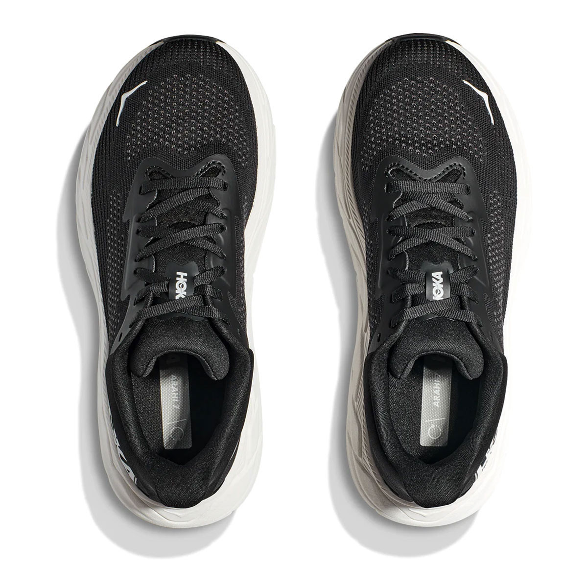 HOKA Women's Arahi 7 Wide Black/White Running Shoes (1147890-BWHT