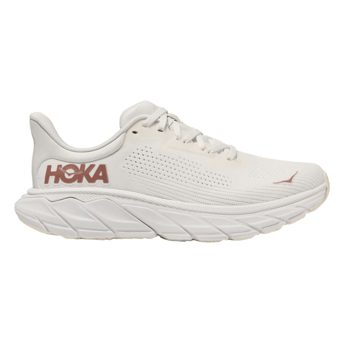 HOKA Women's Arahi 7 Wide Blanc De Blanc/Rose Gold Running Shoes