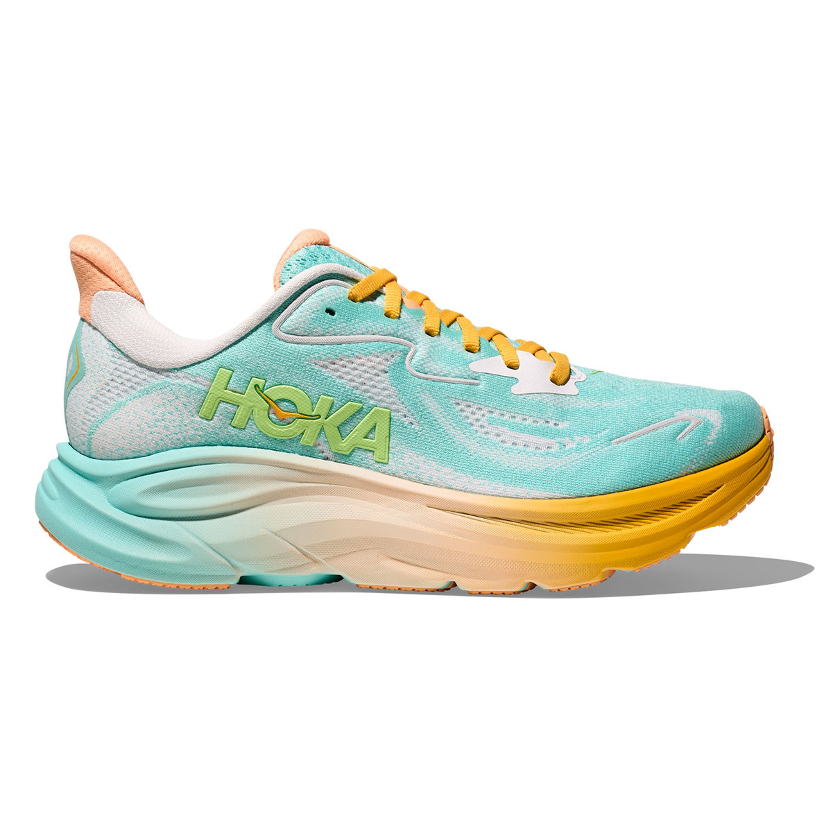 HOKA Men's Clifton 10 Blue Spark/White Running Shoes - Free Shipping
