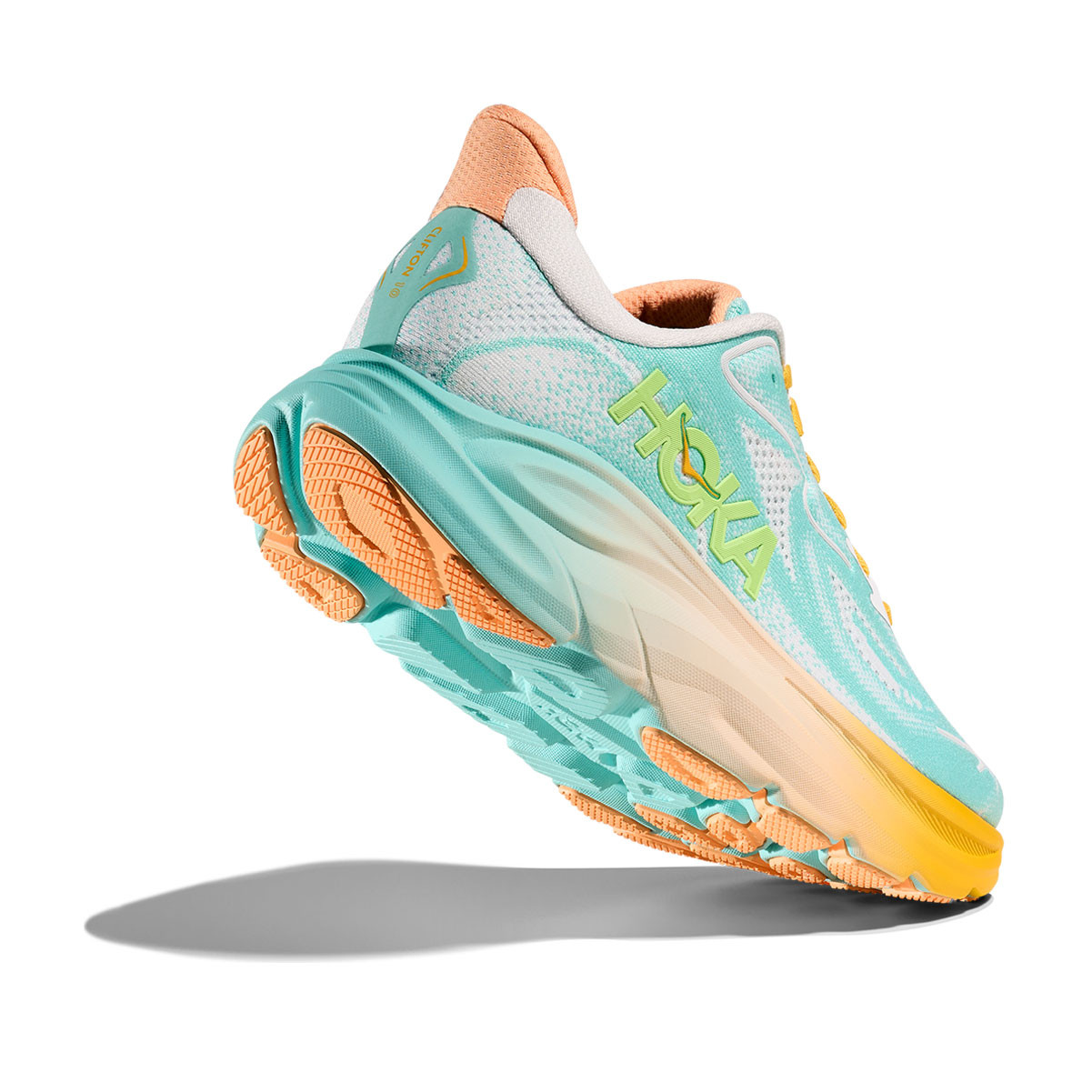HOKA Men's Clifton 10 Blue Spark/White Running Shoes - Free Shipping