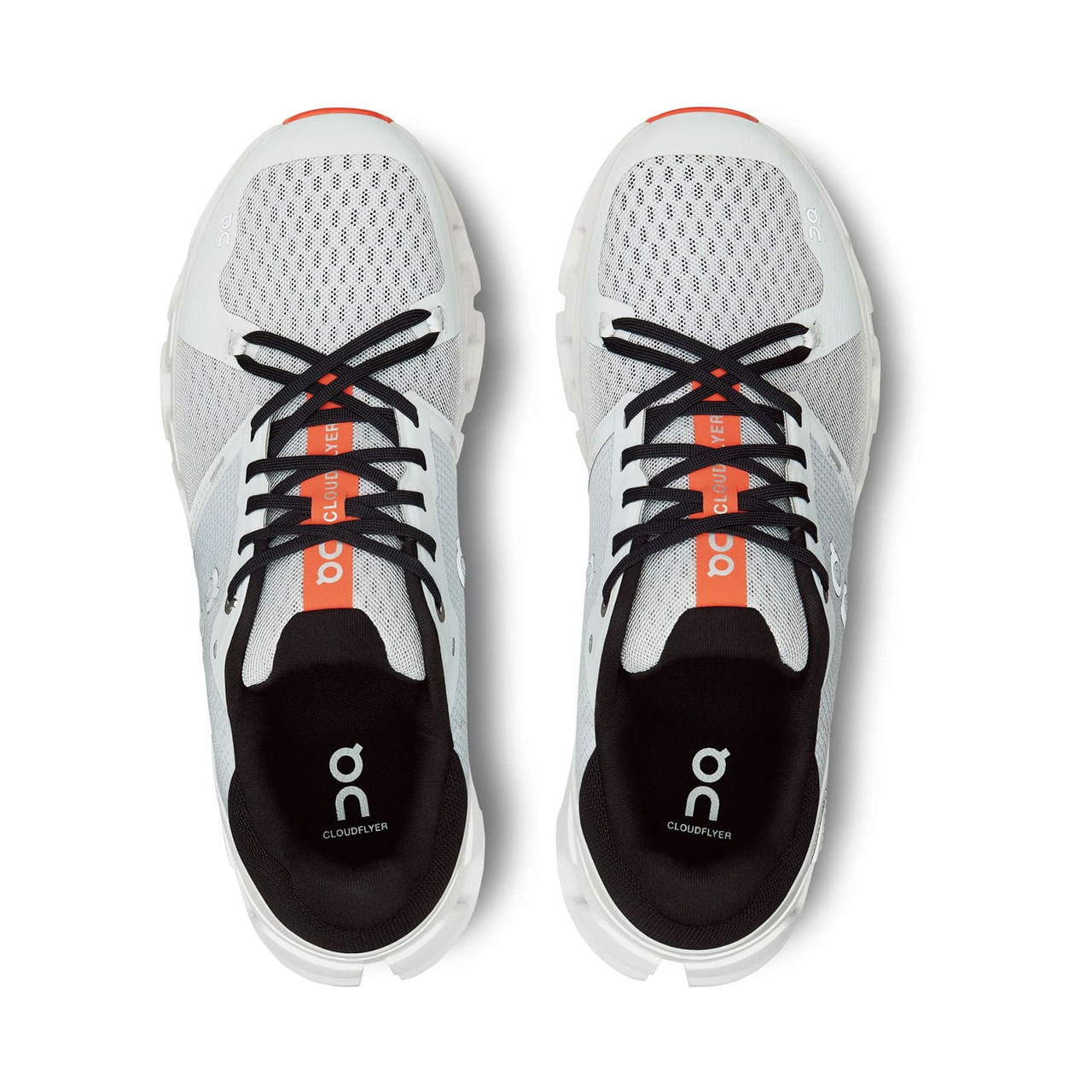 ON FOOTWEAR Men's Cloudflyer 4 Glacier/White Running Shoes - Free