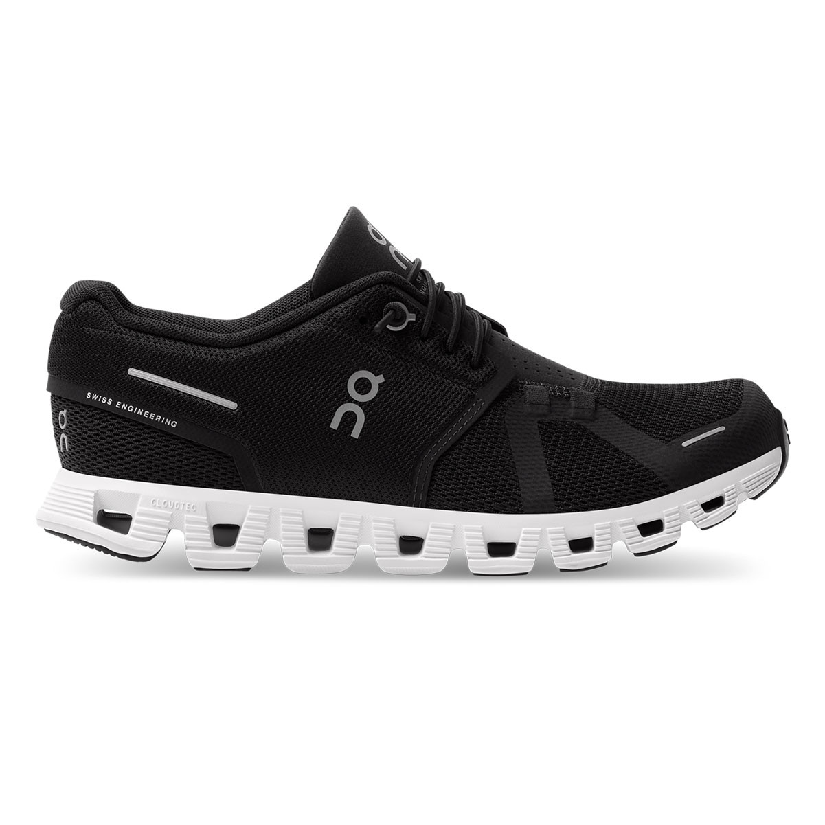 ON FOOTWEAR Women's Cloud 5 Black/White Running Shoes - Free Shipping