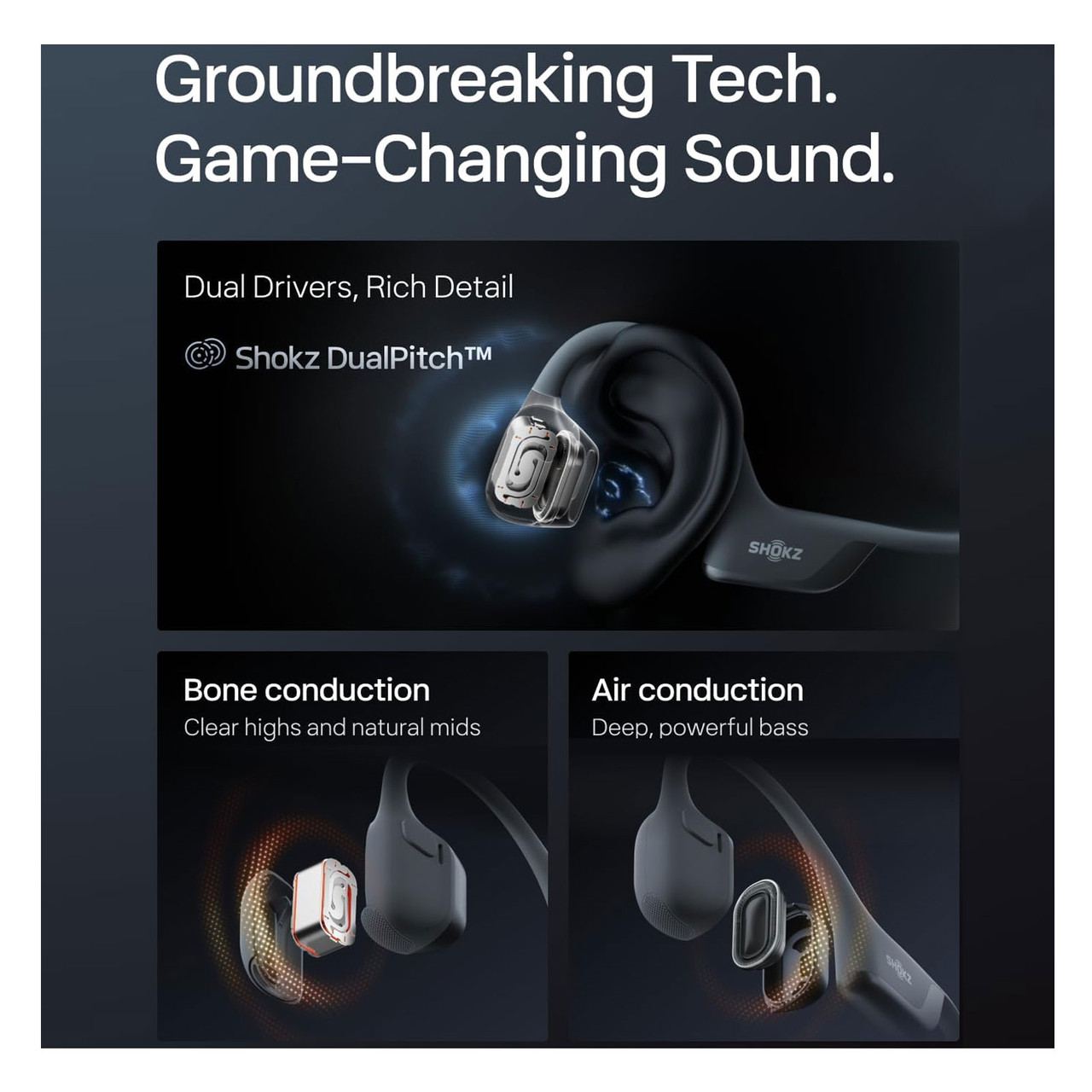 SHOKZ Shokz OpenRun Pro2 Mini Black Headphones (S821-MN-BK-US 