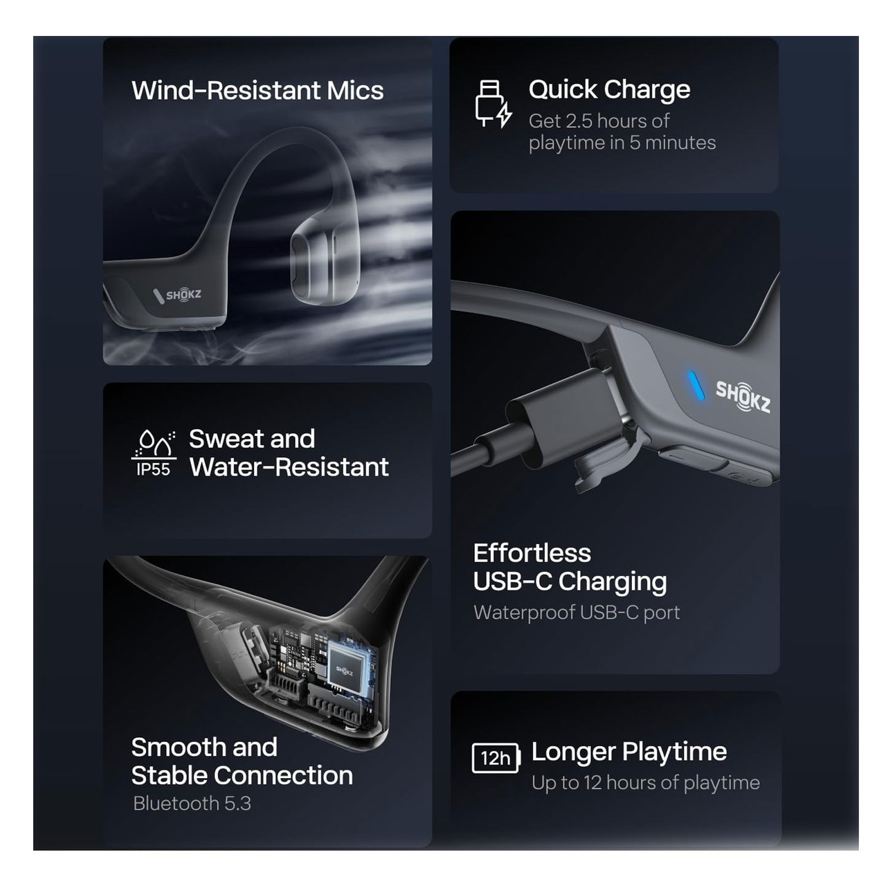 SHOKZ Shokz OpenRun Pro2 Mini Black Headphones (S821-MN-BK-US