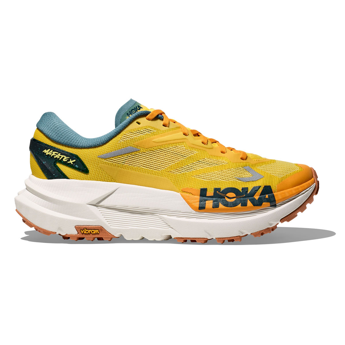 HOKA Men's Mafate X Zest/Mountain Fog Trail Running Shoes - Free