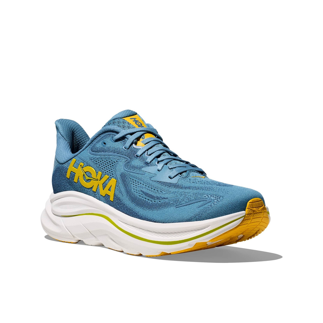 HOKA Men's Clifton 10 Alpine Blue/Foggy Night Running Shoes - Free