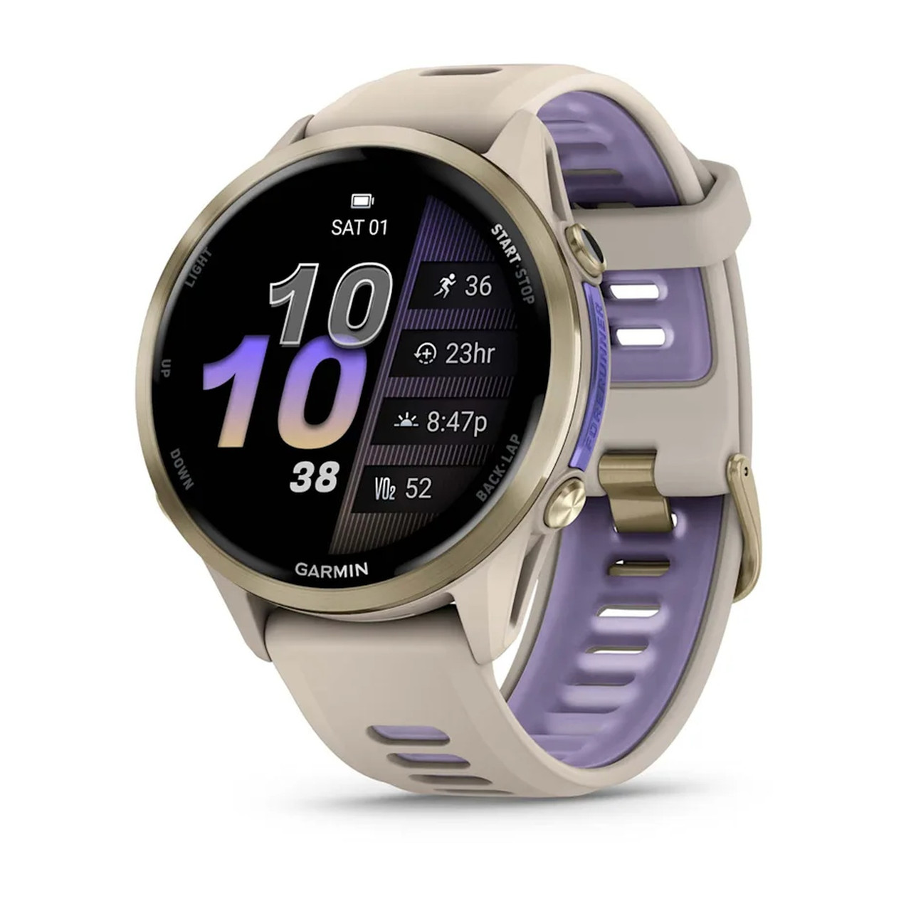 GARMIN Forerunner 970 Soft Gold Titanium with French Gray Case GPS 