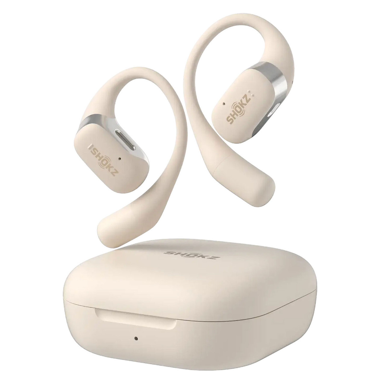 SHOKZ OpenFit Beige Open-Ear Earbuds with Charging Case (T910-ST 