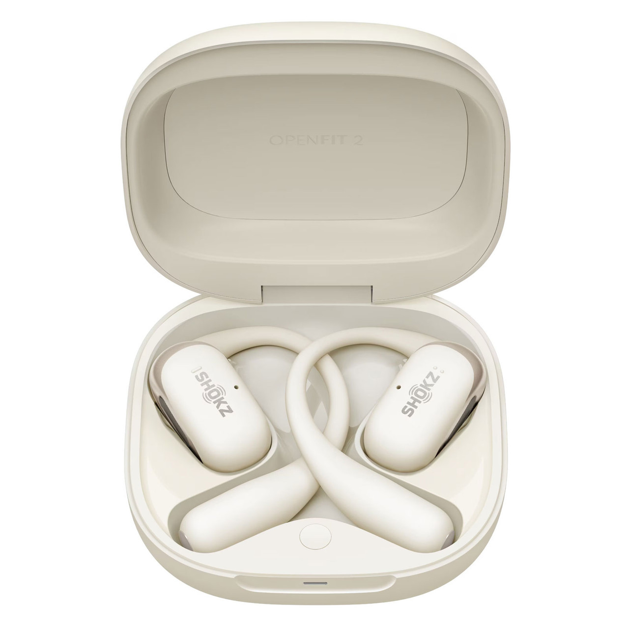 Shokz OpenFit ベージュ　ケース付 SHOKZ OpenFit 2 Beige Open-Ear Earbuds with Charging Case