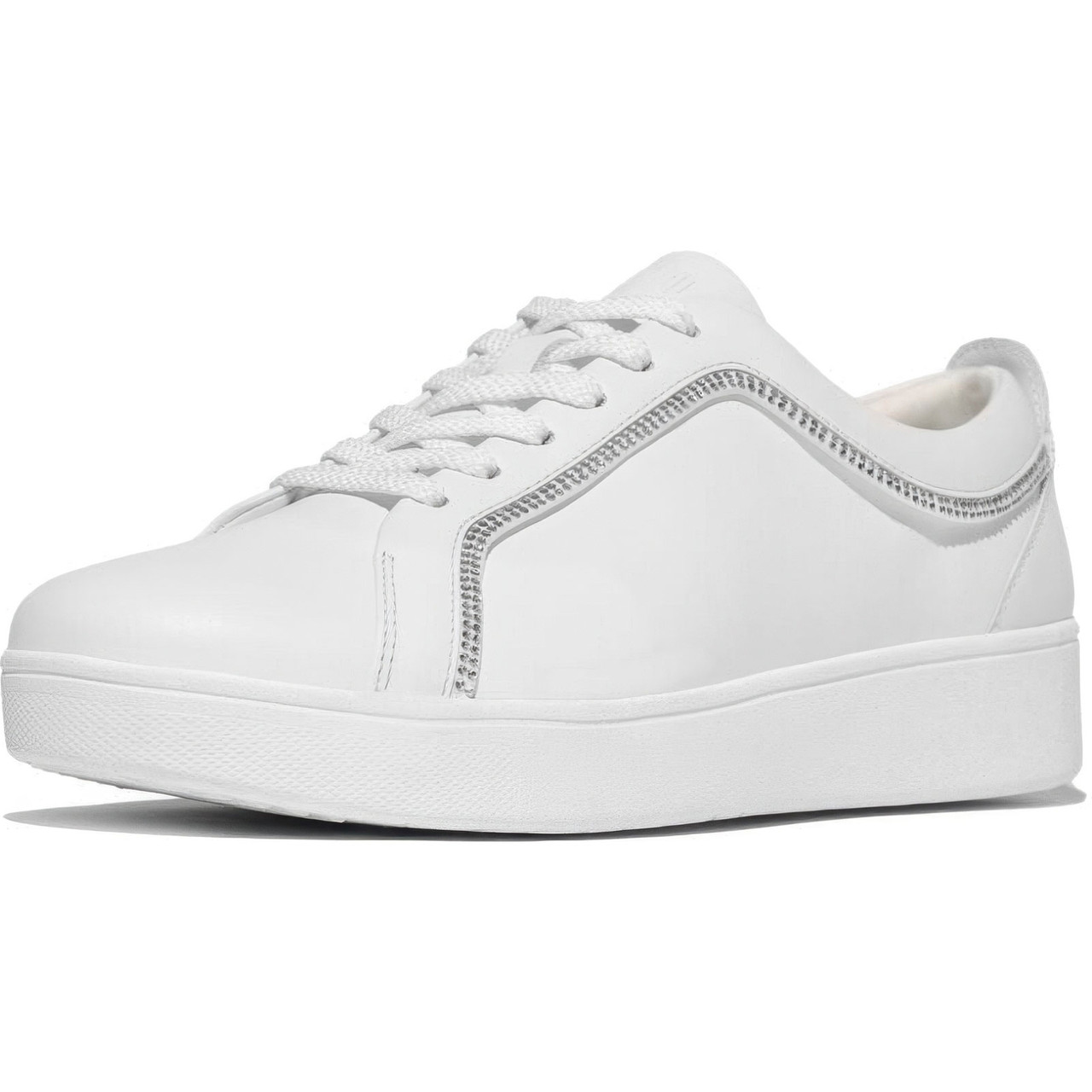 w*e様 【新品未使用】FitFlop RALLY スリッポン　レザー　ホワイト FITFLOP Women's Rally Crystal-Trim Leather Sneakers - Free Shipping