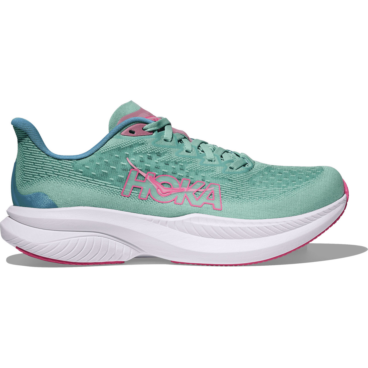 ホカオネオネ HOKA MACH6 ランニングシューズ レディース 24cm HOKA Women's Mach 6 Wide Jadeite/Alpine Blue Running Shoes - Free