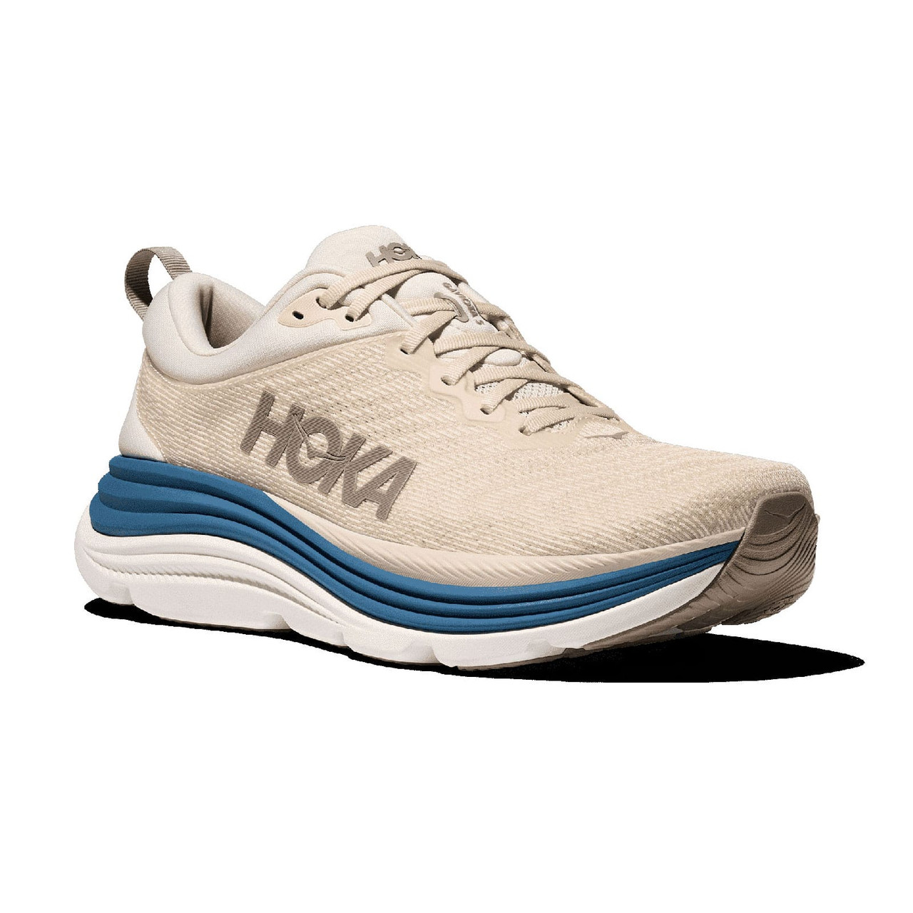 HOKA Men's Gaviota 5 Wide Birch/Foggy Night Running Shoes - Free