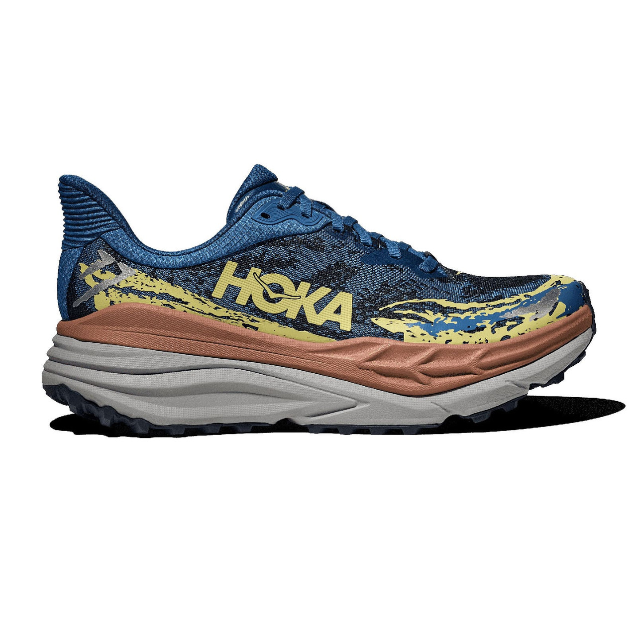HOKA Men's Stinson 7 Foggy Night/Cardamom Running Shoes - Free